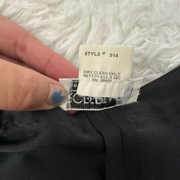 ROBERT HAIK Vintage Black 100% Silk Surplice Embellished Blouse size 38 / Medium - Picture 7 of 8